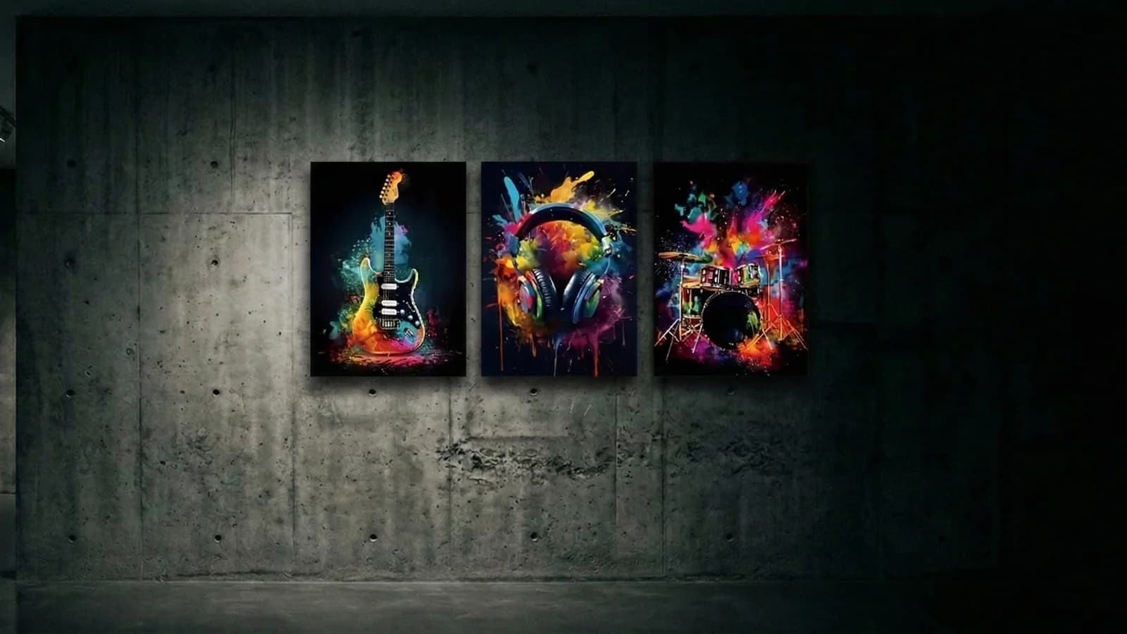 Music Splash Triptych 1.5M Wide